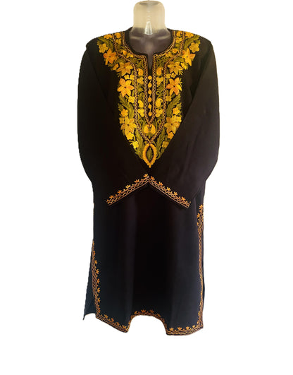 Timeless Black Winter Woollen Kurta