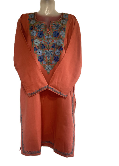 Peach Bloom Winter Woollen Kurta