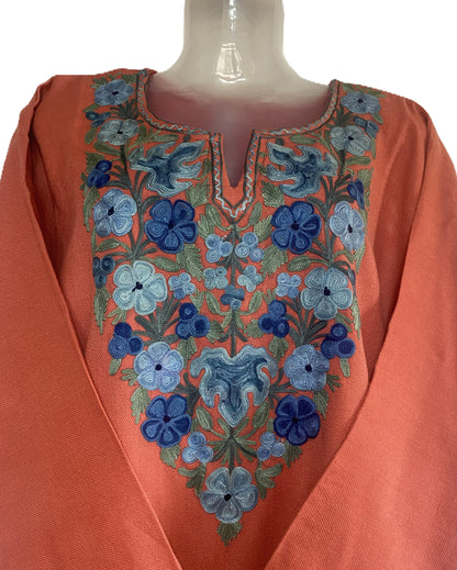 Peach Bloom Winter Woollen Kurta