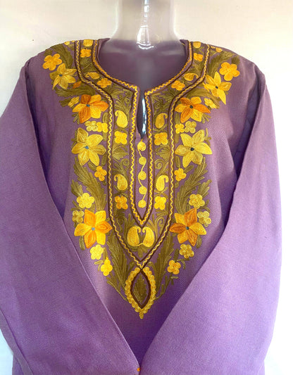 Mauve Winter Woolen Kurta