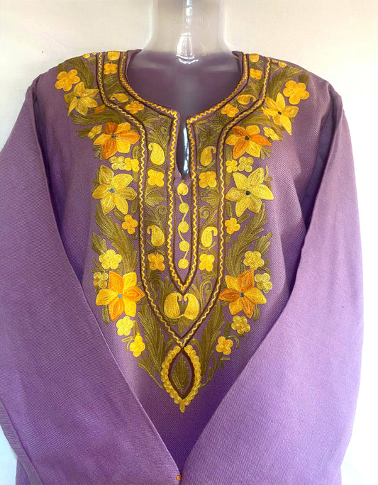 Mauve Winter Woolen Kurta