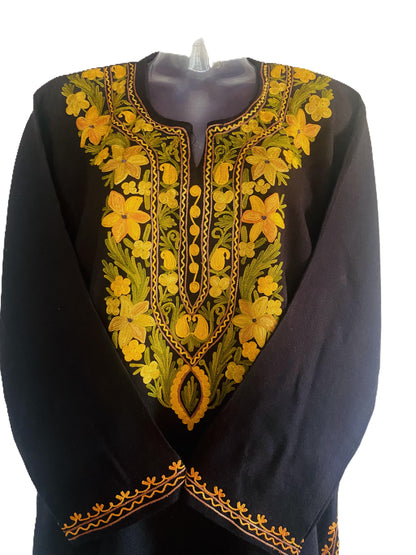 Timeless Black Winter Woollen Kurta
