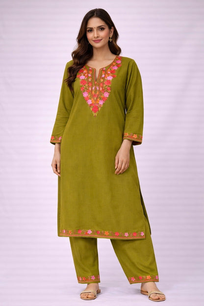 Mehandi Green Color Co-ord Set