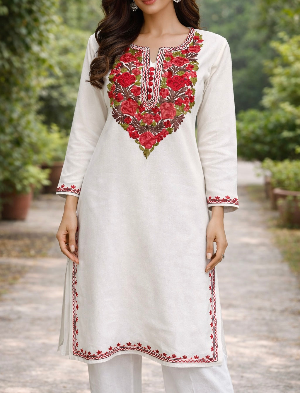 Off-White Winter Kurta