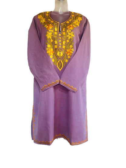 Mauve Winter Woolen Kurta