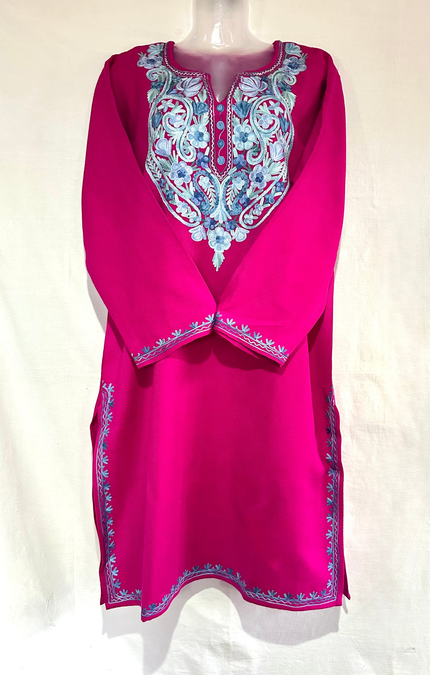 Magenta Color Winter Kurta
