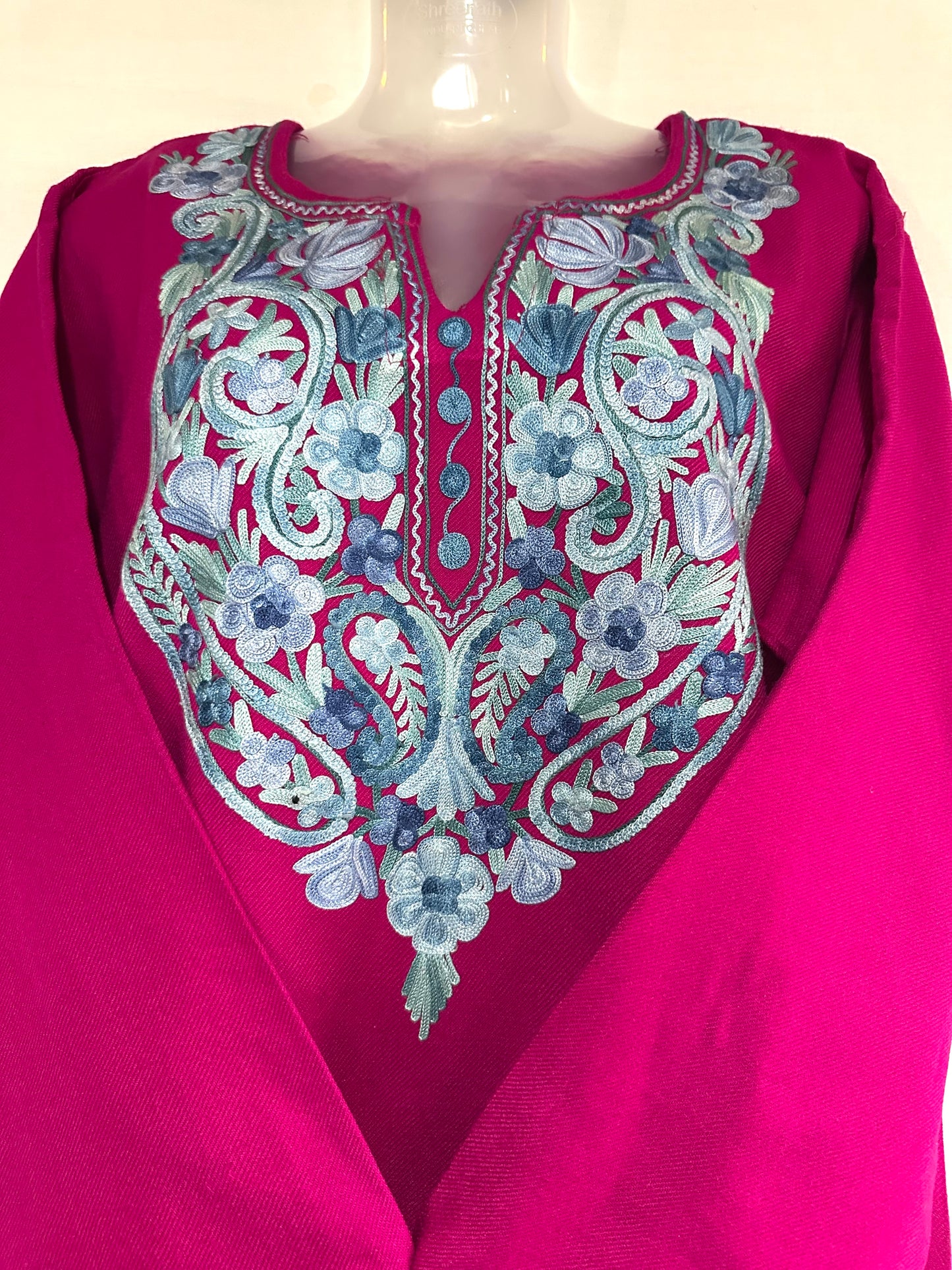 Magenta Color Winter Kurta