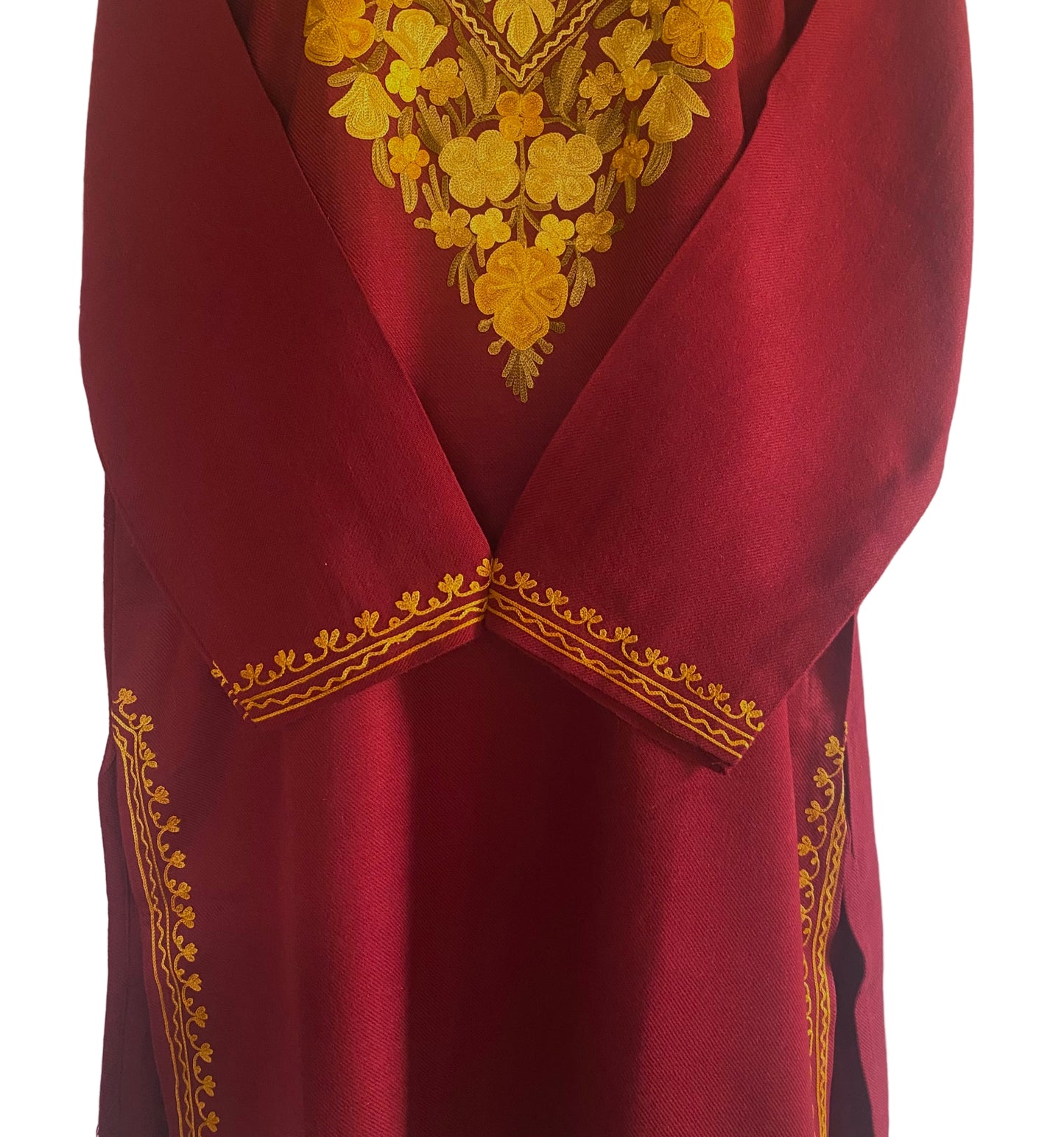 Ruby Red Winter Woollen Kurta