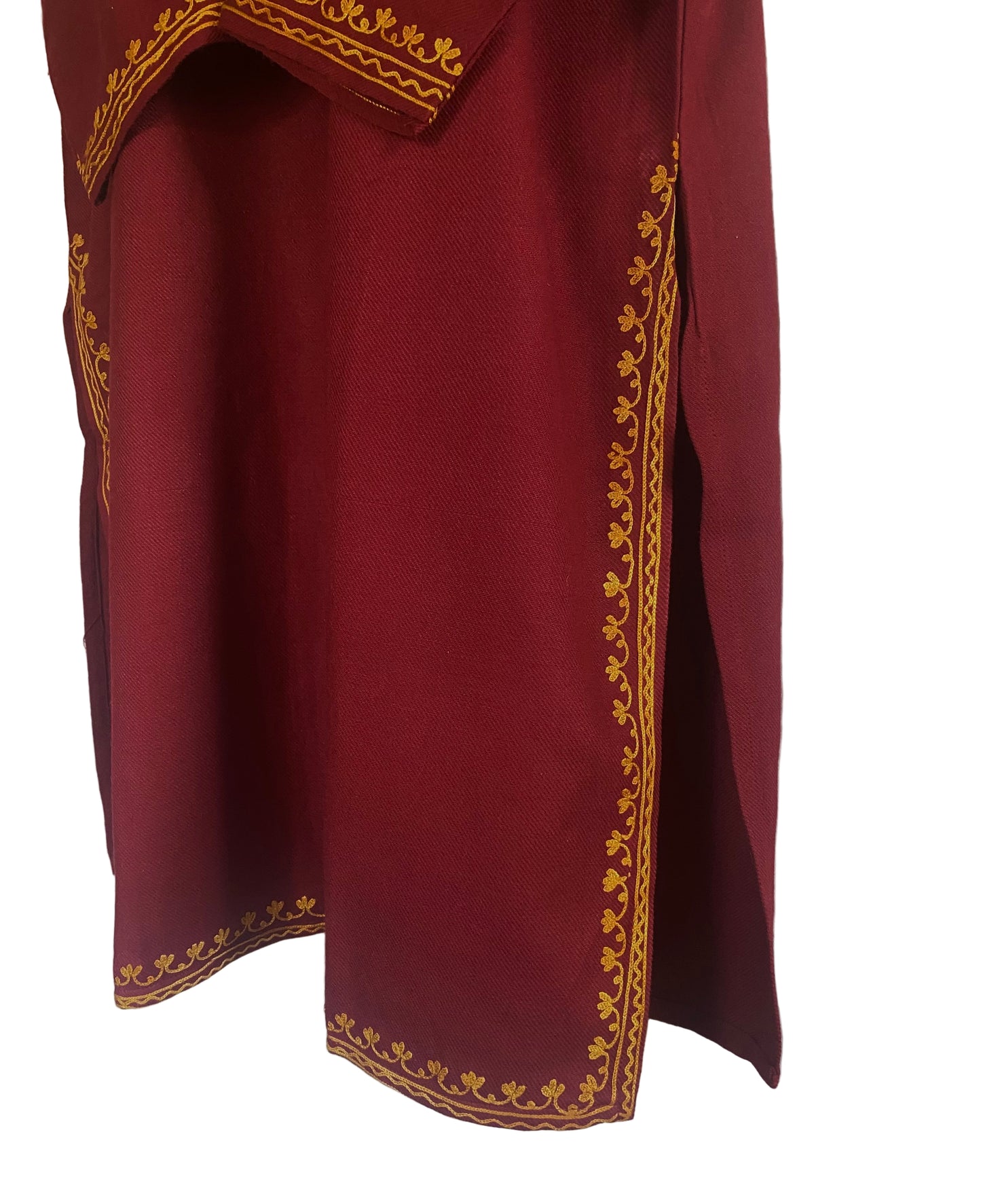 Ruby Red Winter Woollen Kurta