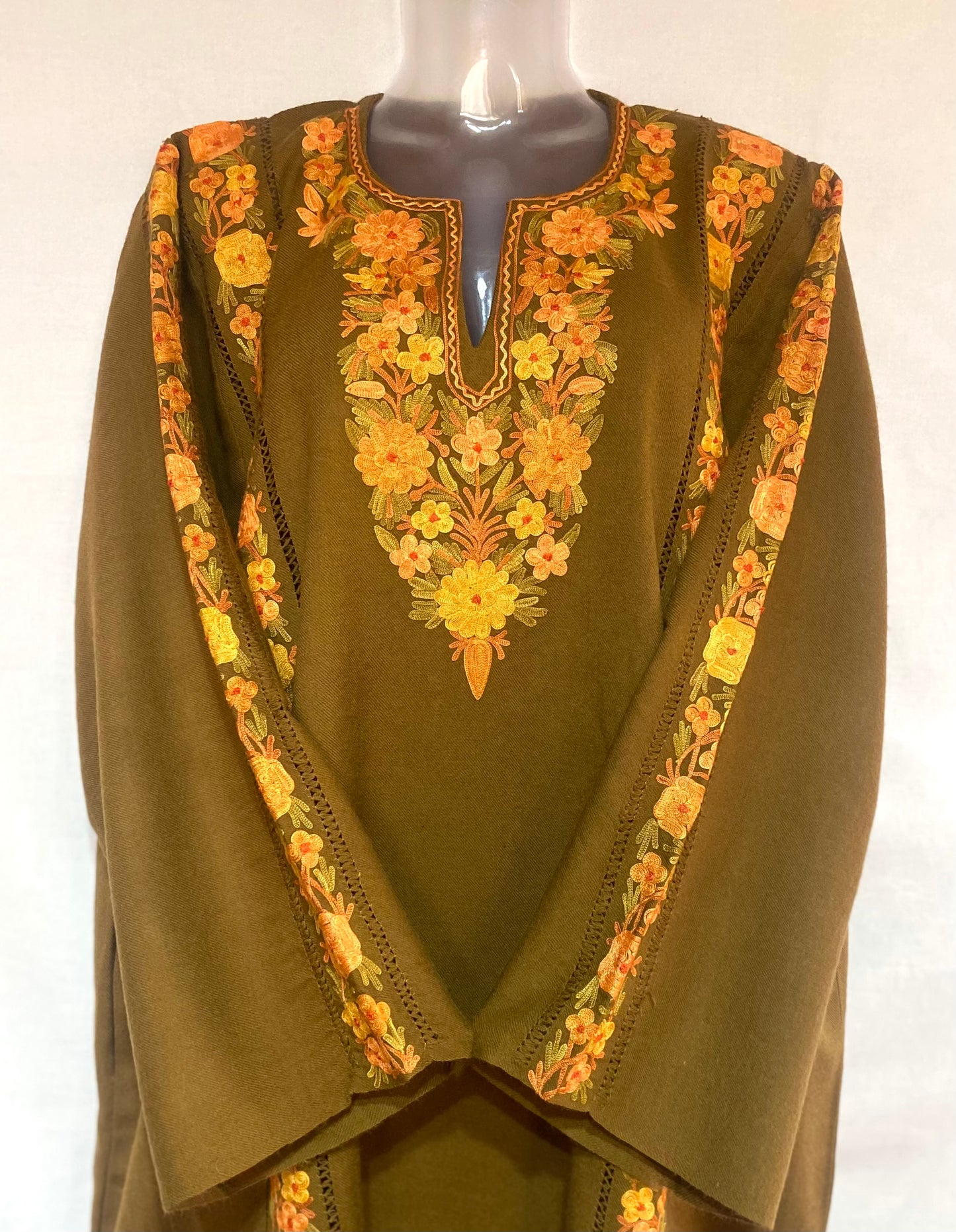 Camel Color Raffal Pheran