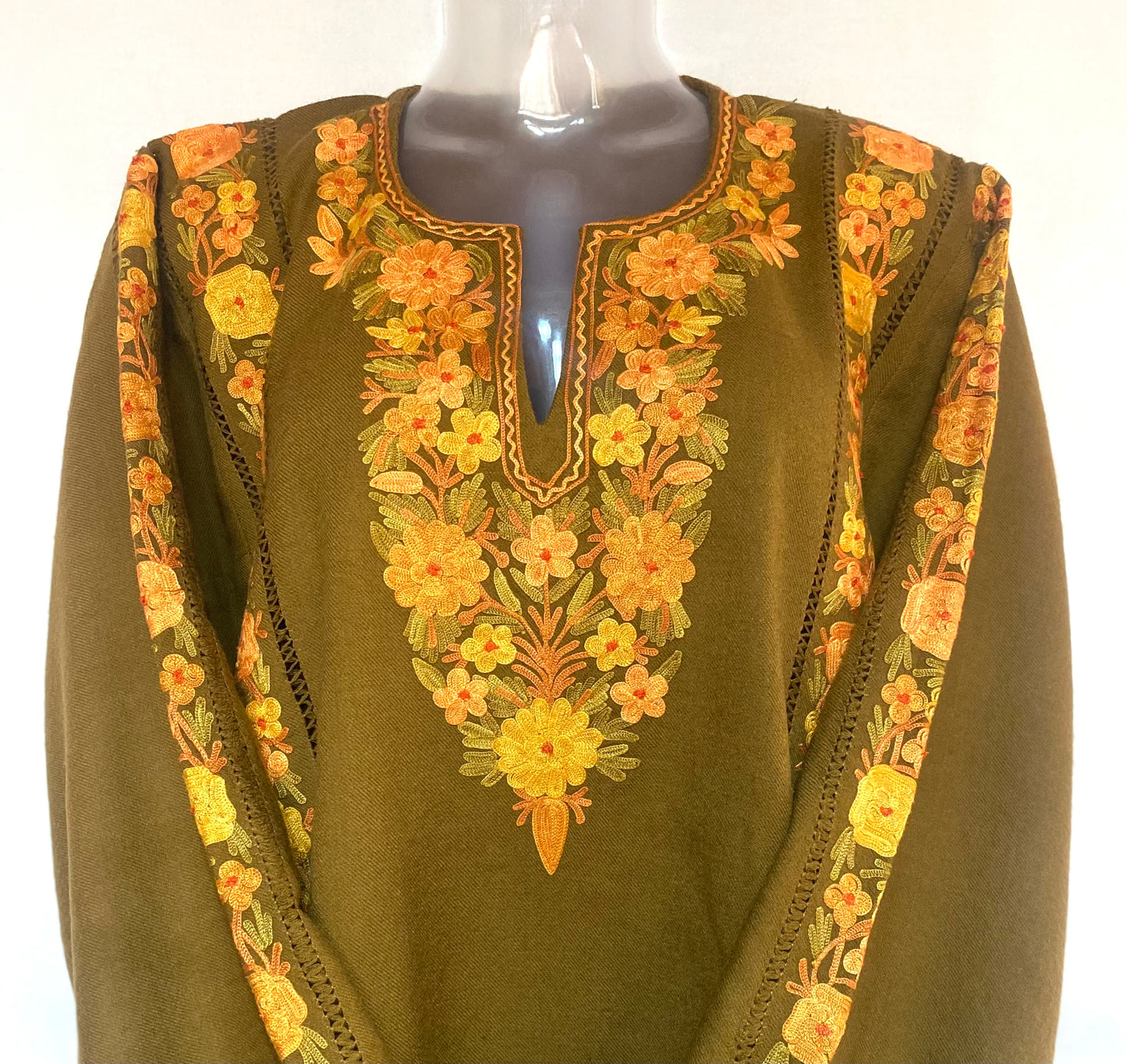 Camel Color Raffal Pheran