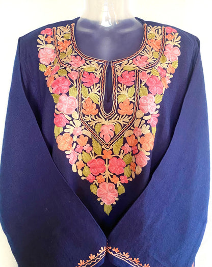 Royal Blue Pure Raffal Pheran