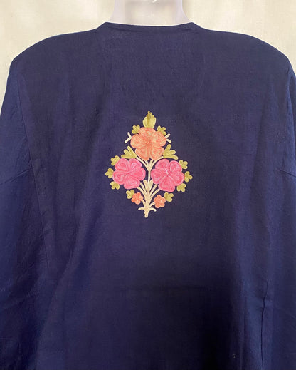 Royal Blue Pure Raffal Pheran