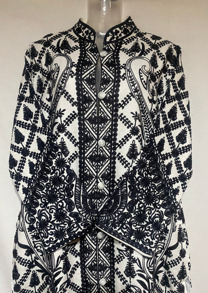 White Royale Embroidered Coat